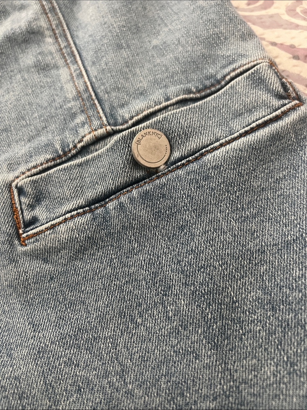 Blank NYC Light Blue Denim Vest - Picture 3 of 4